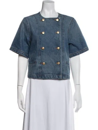 Pre-owned Ulla Johnson Denim Jacket In Blue