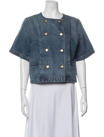 Pre-owned Ulla Johnson Denim Jacket In Blue