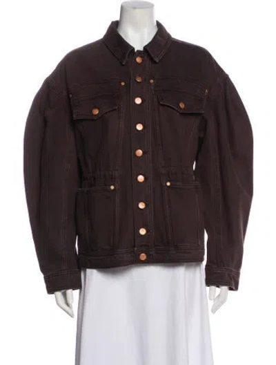 Pre-owned Ulla Johnson Denim Jacket In Brown