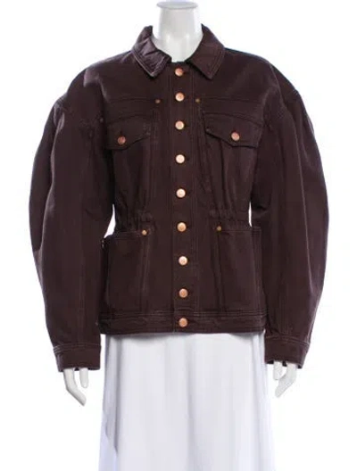 Pre-owned Ulla Johnson Denim Jacket In Brown