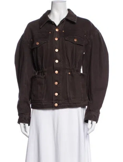 Pre-owned Ulla Johnson Denim Jacket In Brown