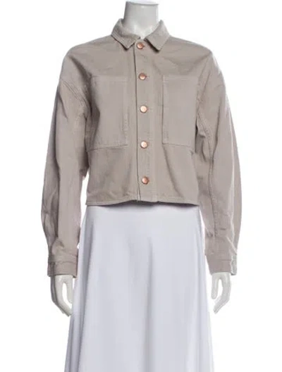 Pre-owned Ulla Johnson Denim Jacket In Gray