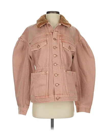 Pre-owned Ulla Johnson Denim Jacket In Pink