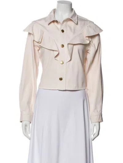 Pre-owned Ulla Johnson Denim Jacket In Pink