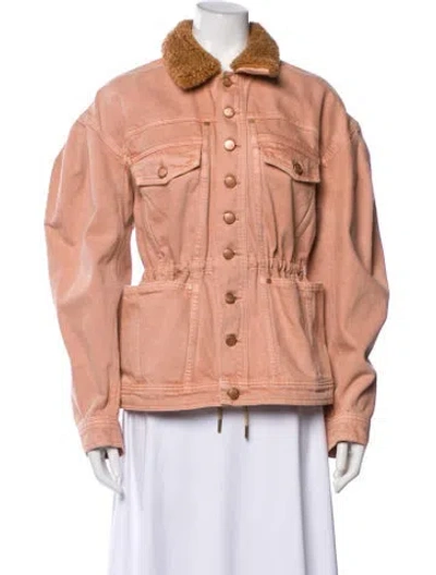 Pre-owned Ulla Johnson Denim Jacket In Pink