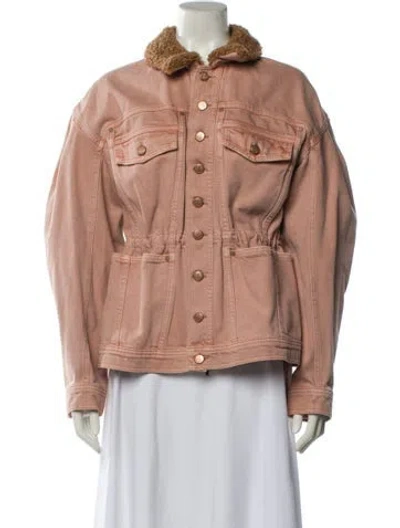 Pre-owned Ulla Johnson Denim Jacket In Pink