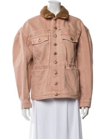 Pre-owned Ulla Johnson Denim Jacket In Pink