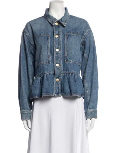 Pre-owned Ulla Johnson Denim Jacket W/ Tags In Blue