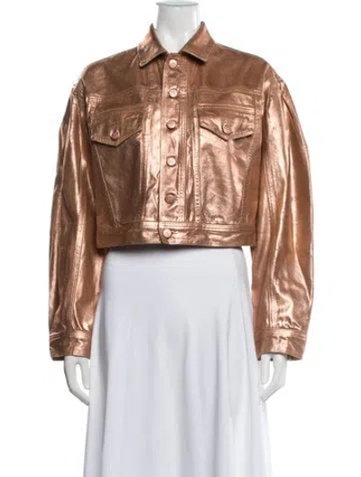 Pre-owned Ulla Johnson Denim Jacket W/ Tags In Metallic