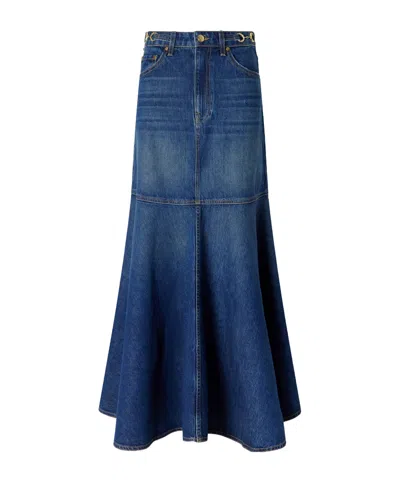 Ulla Johnson Denim Midi Skirt In Blue