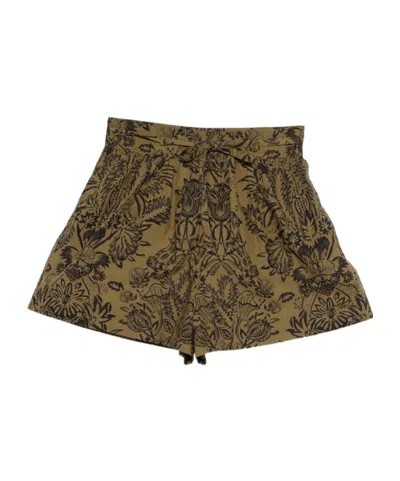Ulla Johnson Detachable Belt Shorts In Green