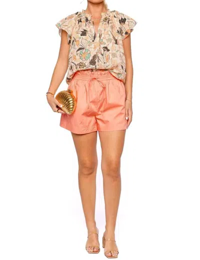 Ulla Johnson Devin Shorts In Peony In Red