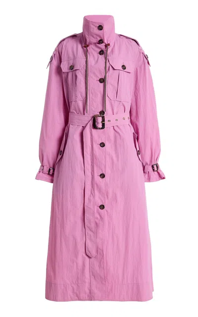 Ulla Johnson Devon Belted Trench Coat In Purple