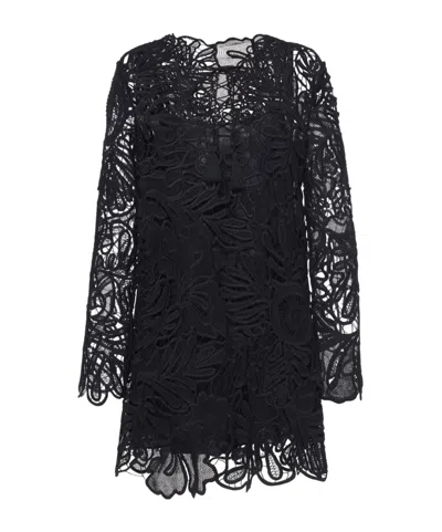 Ulla Johnson Dita Corded Lace Mini Dress In Animal Print