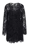 Ulla Johnson Dita Lace Silk Mini Dress In Black