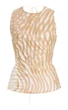 Ulla Johnson Divina Metallic Top In Neutral