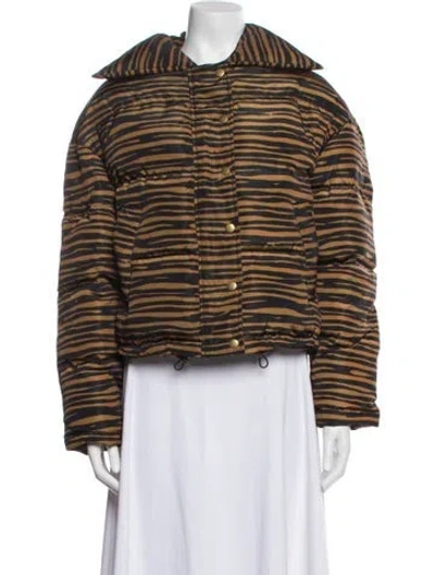 Pre-owned Ulla Johnson Down Striped Jacket In Multi
