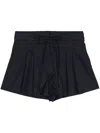 Ulla Johnson Drawstring Cotton Shorts In Blue