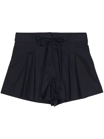 Ulla Johnson Drawstring Cotton Shorts In Blue