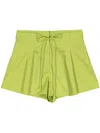 Ulla Johnson Drawstring Cotton Shorts In Green