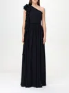 Ulla Johnson Adona One-shoulder Ruffle Gown In Black