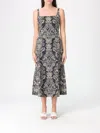 Ulla Johnson Augustina Cami Long Trumpet Dress In Noir In Multi