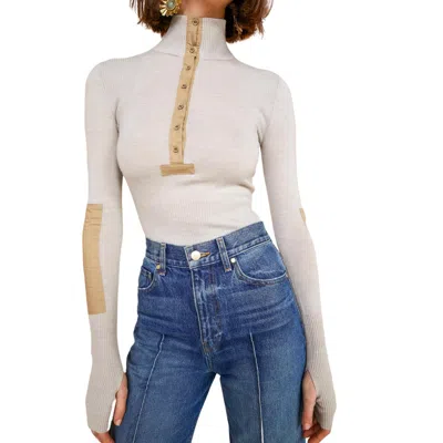 ULLA JOHNSON DREW PULLOVER IN CHALK