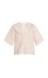 Ulla Johnson Dua Lace Silk Top In Pink