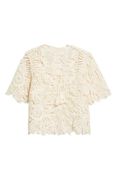 Ulla Johnson Dua Sheer Lace Top In Neutral