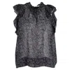Ulla Johnson Dunia Printed Ruffled Sleeveless In Multicolor Silk In Multi