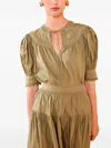 Ulla Johnson Dylan Loose Blouse In Green