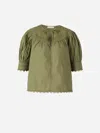 Shop Ulla Johnson Dylan Loose Top In Military Green