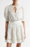 Ulla Johnson Dylan Puff Sleeve Cotton Top In Cowrie