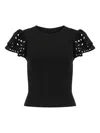 Ulla Johnson Edith Ruffle-sleeve Top In Black