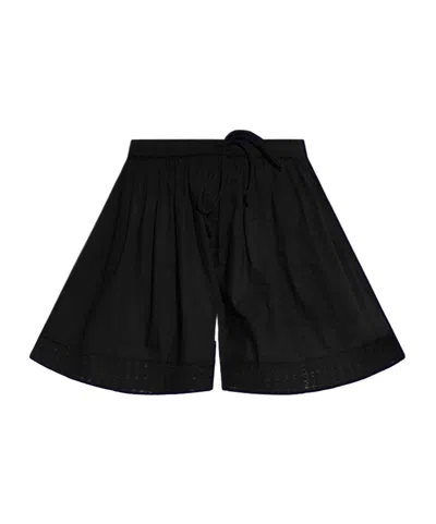 Ulla Johnson Elastic Waist Shorts In Black