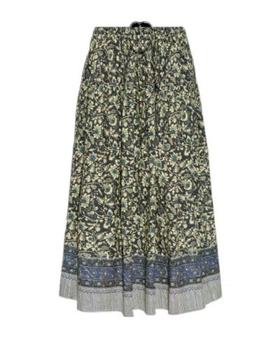 Ulla Johnson Avia Pleated Cotton-blend Midi Skirt In Multi