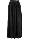 Ulla Johnson Krista Pleated Pull-on Maxi Skirt In Black
