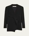 Ulla Johnson Elea Draped Front Jacket In Black