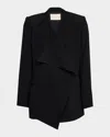 Ulla Johnson Elea Draped Front Jacket In Black