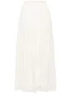 Ulla Johnson Super-long Midi Skirt In White