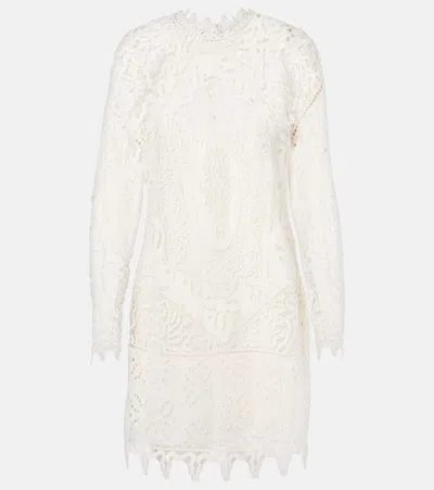 Ulla Johnson Eleni Linen Lace Minidress In White