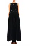 Ulla Johnson Eleni Sleeveless Maxi Dress In Noir In Black