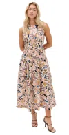 Ulla Johnson Elenora Sleeveless Midi Dress Magnolia In Brown