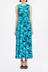 Ulla Johnson Elise Ruffled Printed Jersey Maxi Dress In Azul