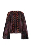Ulla Johnson Ella Pleated Bell Sleeve Top In Multi