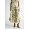 Ulla Johnson Ella Pleated Silk Skirt In Flora Multi