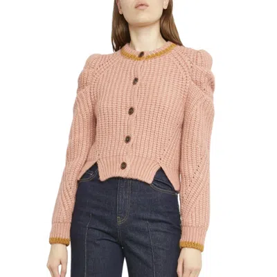 Ulla Johnson Elle Cardigan In Rosewood In Beige