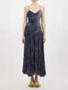 ULLA JOHNSON ELODIE MIDI DRESS IN BLUE