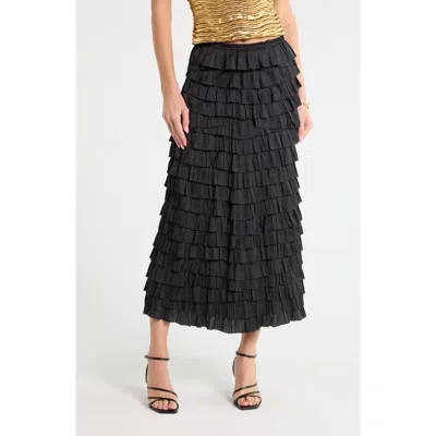 Ulla Johnson Eloise Layered Ruffle Skirt In Black