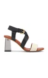 Ulla Johnson Elora Criss-cross Leather Sandals In Black,white